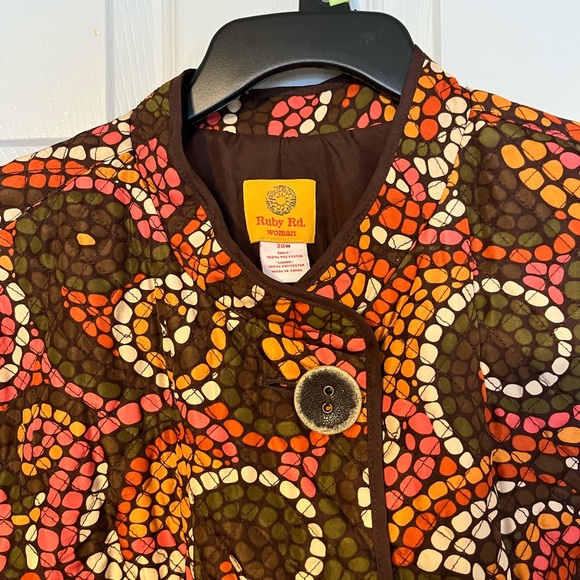 Ruby Rd Colorful Patterned Women's Jacket 🧥 size 20 - Picture 3 of 5
